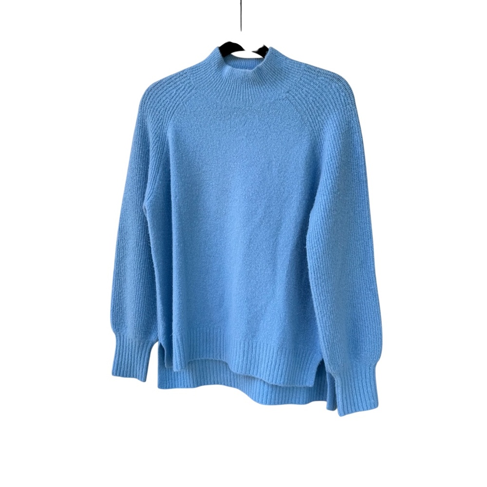 Whistles Periwinkle Blue Mock Neck Sweater Size Small EUC